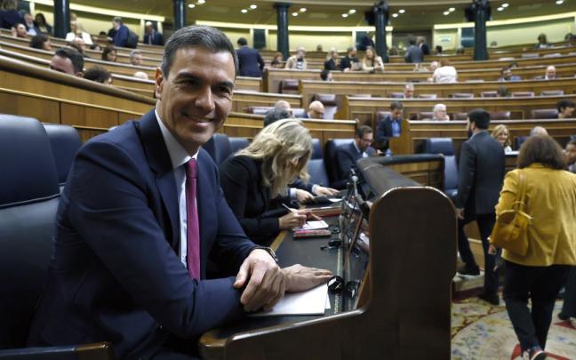 Sánchez, en el pleno de control al Gobierno en el Congreso.