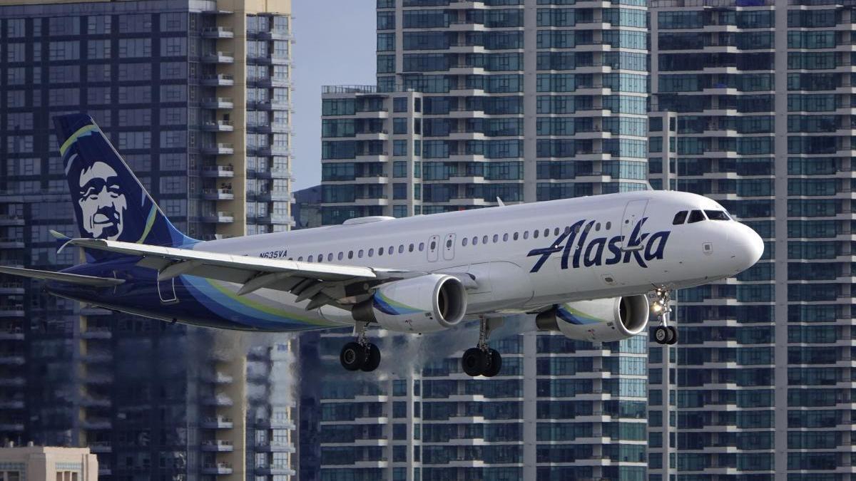 Un avión de la aerolínea Alaska Airlines.