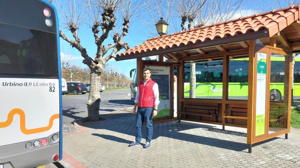 La peculiar marquesina dará servicio a dos líneas de bus.