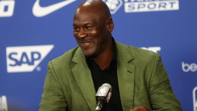 Michael Jordan, durante una rueda de prensa.