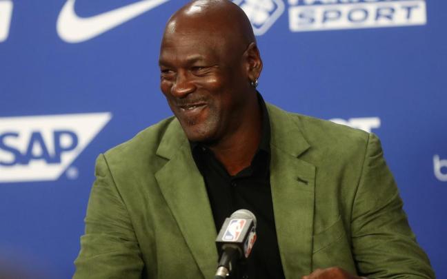 Michael Jordan, durante una rueda de prensa.
