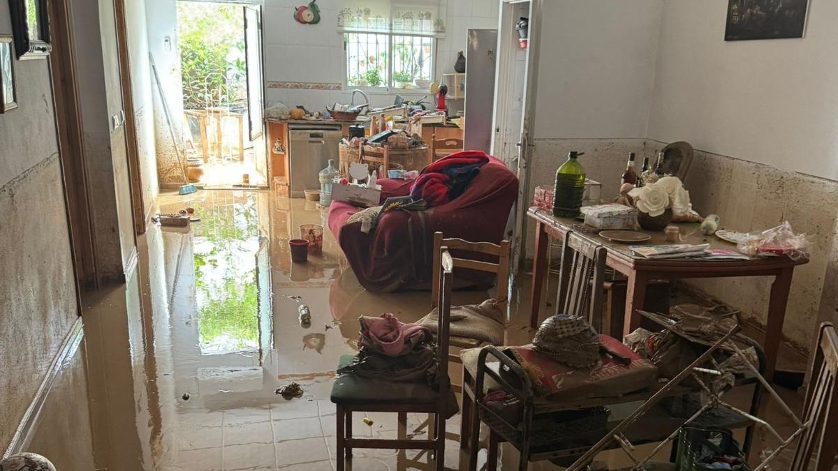 Estado en el que quedó la casa de Susana debido a la dana.