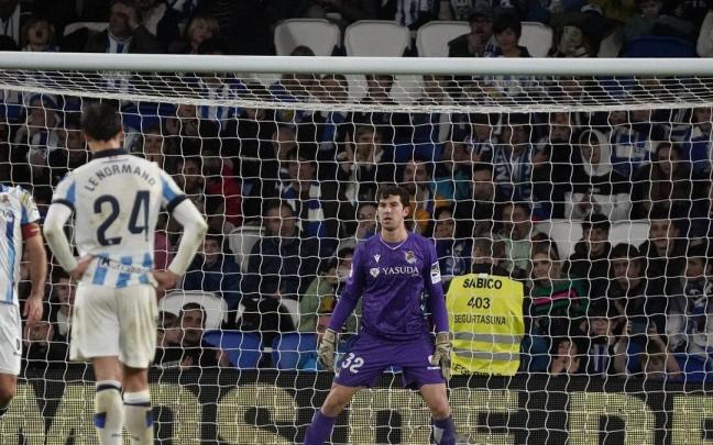 Unai Marrero, en su estreno en Liga ante el Alavés en el primer partido del año. / RUBEN PLAZA