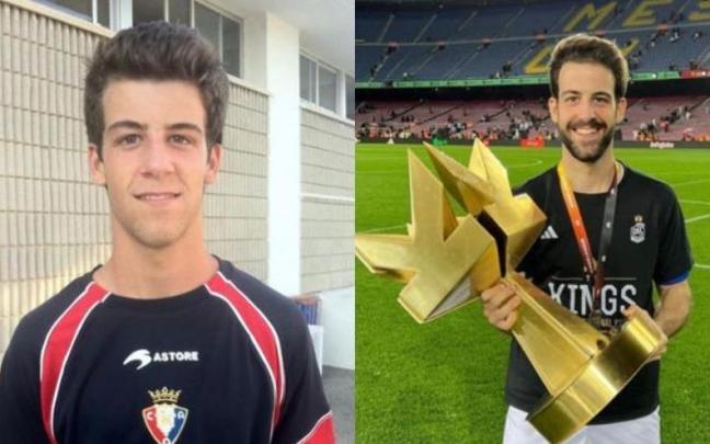 Montaje de Jordi Ros durante su etapa en Osasuna y con el trofeo de la Kings League. @JORDIROS14 Montaje de Jordi Ros durante su etapa en Osasuna y con el trofeo de la Kings League. @JORDIROS14