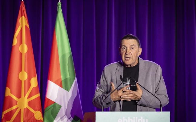 Arnaldo Otegi, durante su intervención en el acto de fin de curso político de EH Bildu