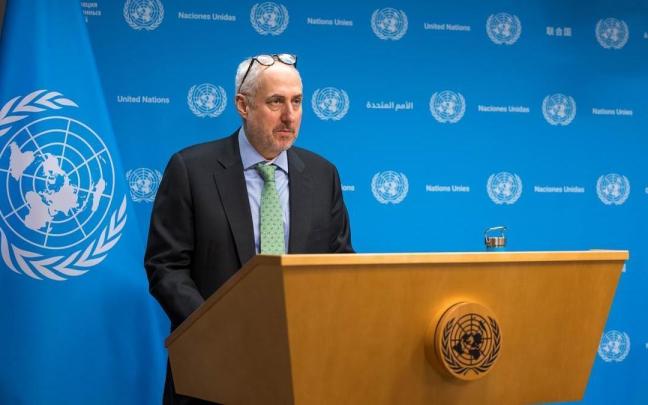 El portavoz de la Secretaría General de Naciones Unidas, Stéphane Dujarric, en una foto de archivo.