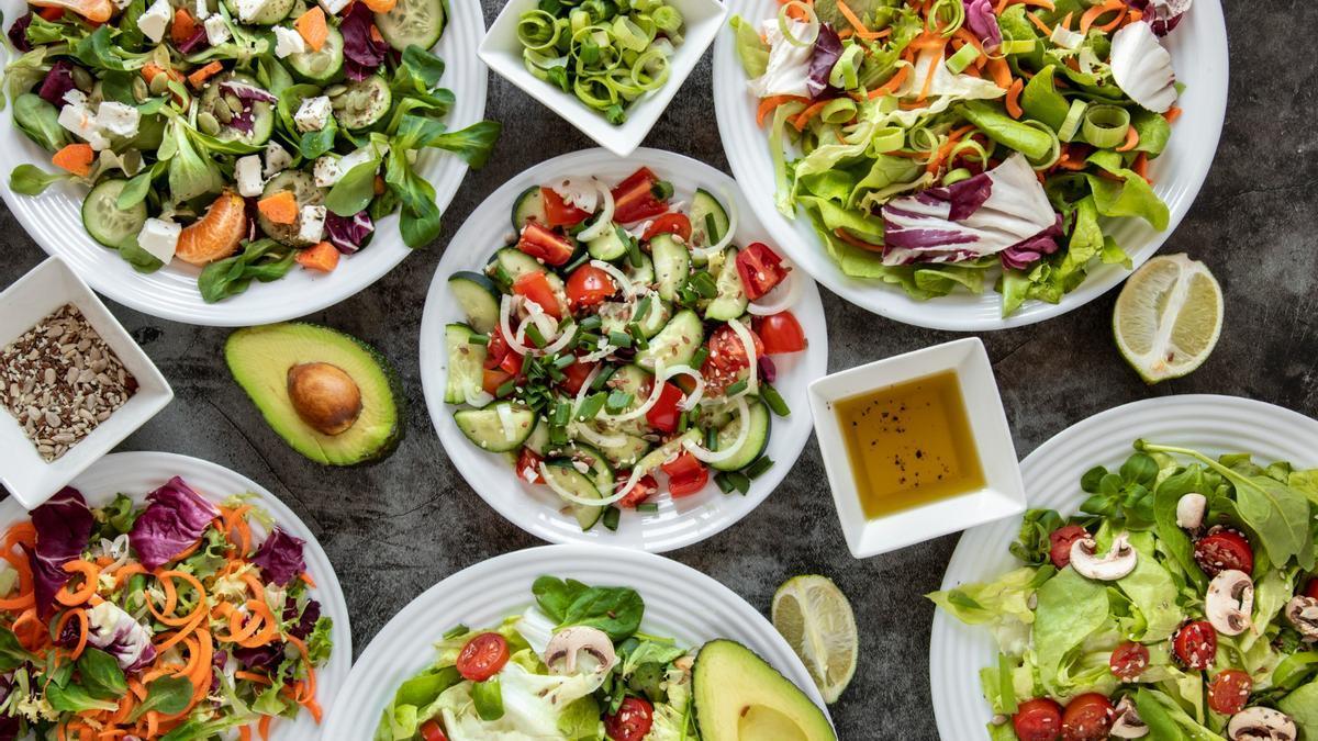 Variedad de ensaladas