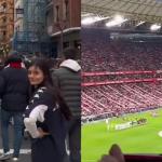 Imágenes del vídeo de Irene en su primer partido en San Mamés