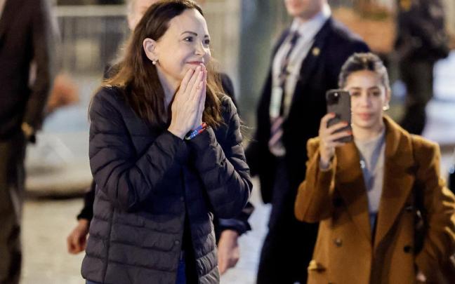 Machado tras llegar a Oslo.