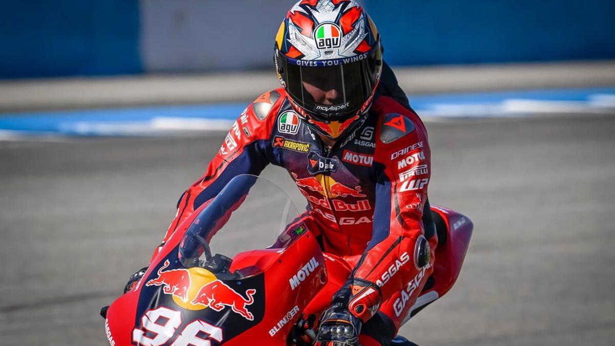 El piloto de Moto3 David Alonso (CFMoto), en plena carrera