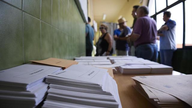 Imagen de un colegio electoral el 23J.