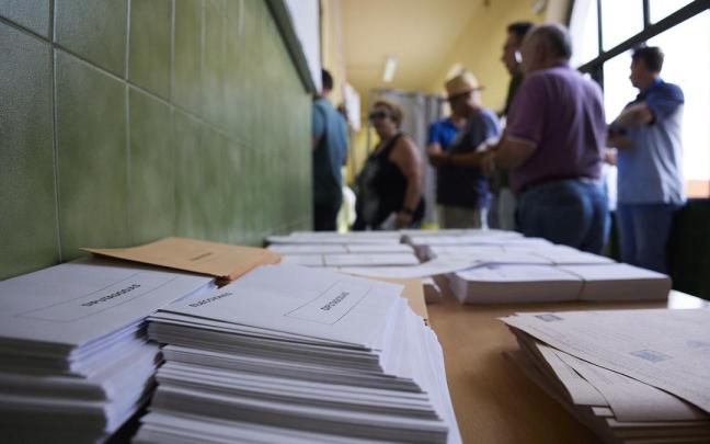 Imagen de un colegio electoral el 23J. Imagen de un colegio electoral el 23J.