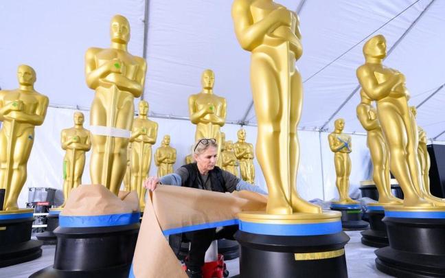 Preparativos para la ceremonia de entrega de los oscar que tendrá lugar el domingo, 12 de marzo. Preparativos para la ceremonia de entrega de los oscar que tendrá lugar el domingo, 12 de marzo.