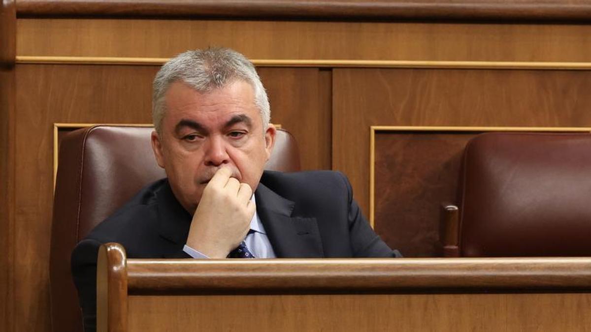 El secretario de Organización del PSOE, Santos Cerdán, en el Congreso de los Diputados.