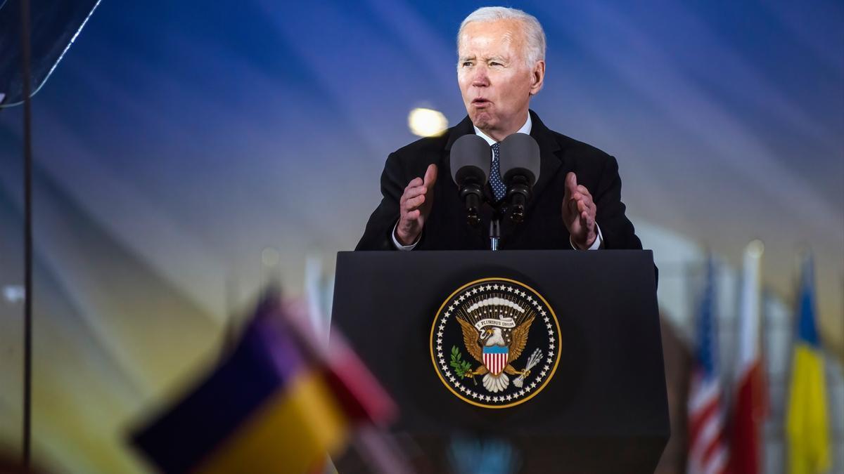 El presidente de Estados Unidos, Joe Biden, en Varsovia, Polonia.