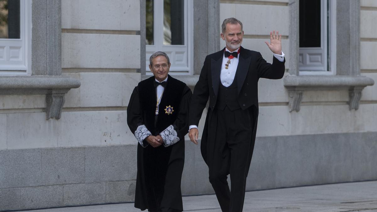 El presidente del Tribunal Supremo, Francisco Marín durante la apertura del año judicial.