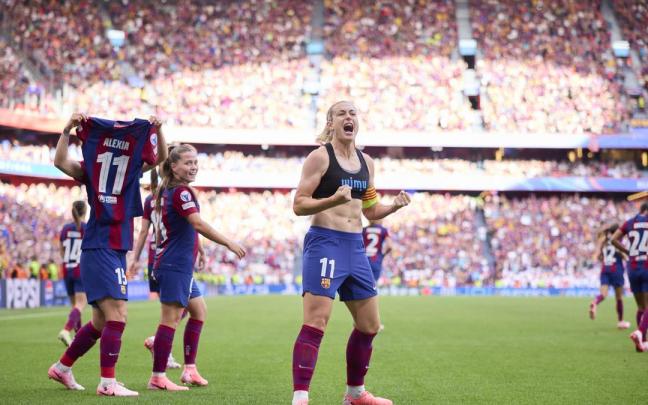 Alexia Putellas celebra el gol del F.C. Barcelona en San Mamés / E.P. Alexia Putellas celebra el gol del F.C. Barcelona en San Mamés