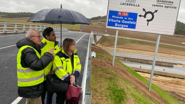 Apertura del enlace de Lacervilla. Foto: Diputación Foral de Araba