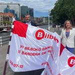 La Concejala de Juventud y Deporte en el Consistorio bilbaino, Itxaso Erroteta, y el presidente de la ACT, Borja Rodrigo