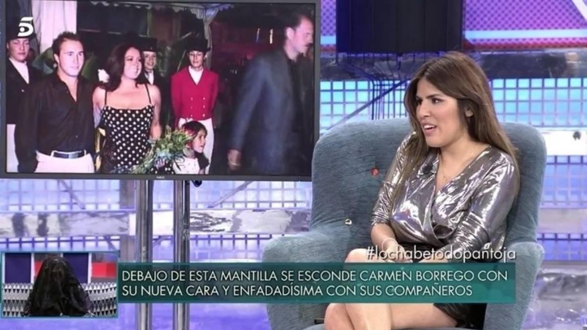 Isa Pantoja durante una entrevista en televisión