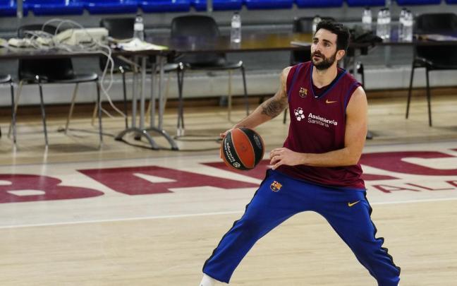 Ricky Rubio entrena con el Barça / EFE Ricky Rubio entrena con el Barça