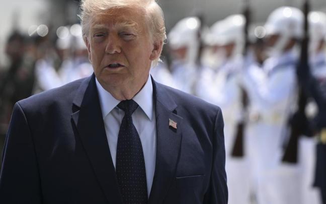 El presidente de EEUU, Donald Trump, a su llegada a Ankara