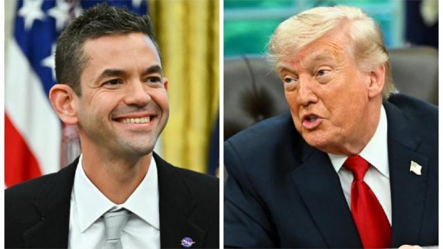 El jefe de la NASA, Jared Isaacman, todo oídos ante Donald Trump.