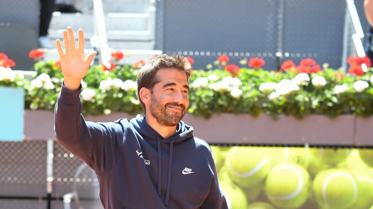 Marc López, en el homenaje por su despedida como tenista.