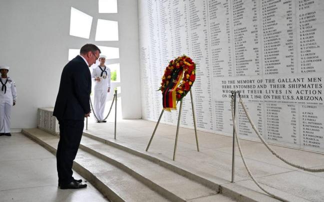 Boris Pistorius, ministro federal de Defensa de Alemania, visita Pearl Harbor
