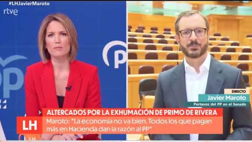 Silvia Intxaurrondo y Javier Maroto en 'La hora de La 1'.