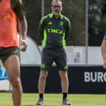 'Bolo' en su última experiencia como entrenador. / BURGOS CF
