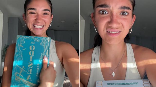 "Qué difícil es esto de leer, ¿no?", lamenta la influencer.