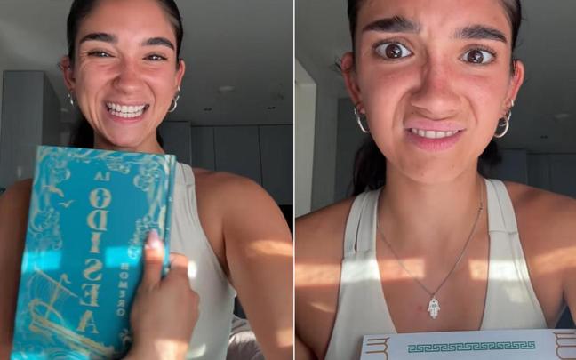"Qué difícil es esto de leer, ¿no?", lamenta la influencer.