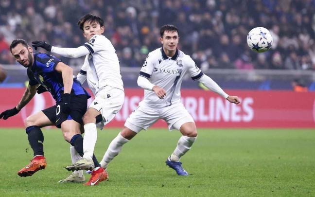 Zubimendi y Kubo han sido de los mejores contra el Inter. / R.S.