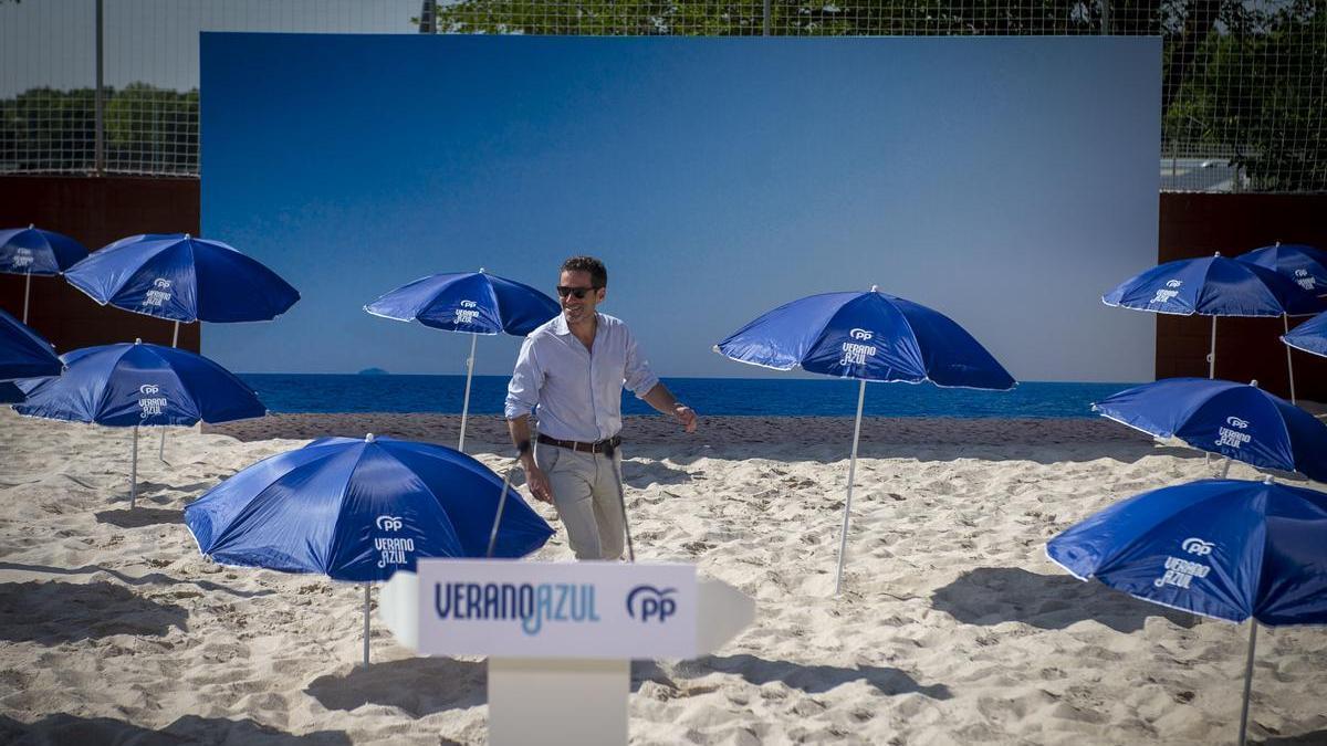 Borja Sémper en la presentación de la campaña del PP "Verano azul".