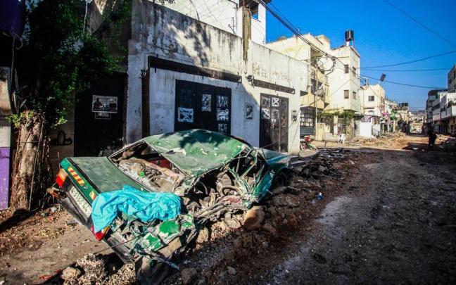Estado en el que quedó Yenín tras la operación militar a gran escala del Ejército de Israel. Estado en el que quedó Yenín tras la operación militar a gran escala del Ejército de Israel.