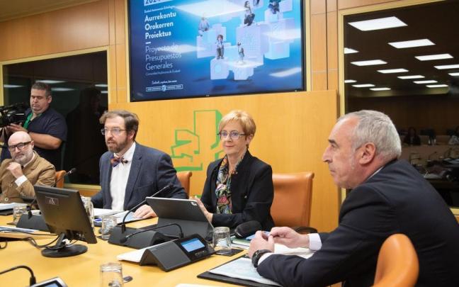 Arantxa Tapia durante la presentación de los presupuestos de su Departamento para 2024. Arantxa Tapia durante la presentación de los presupuestos de su Departamento para 2024.