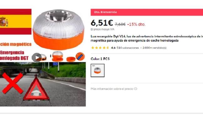 Una baliza V16 a la venta por un precio muy bajo.