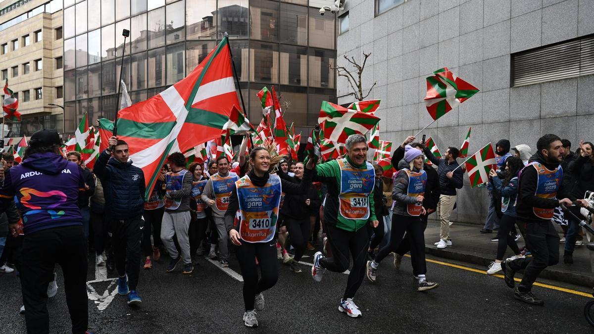 Korrika, a su paso por Bilbao.