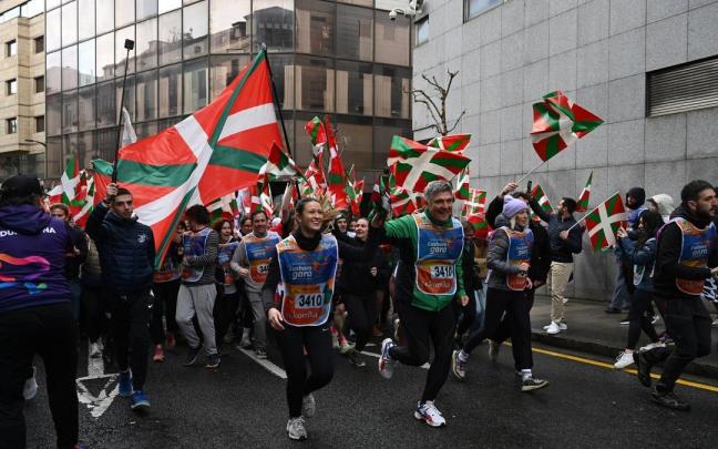 Korrika, a su paso por Bilbao.