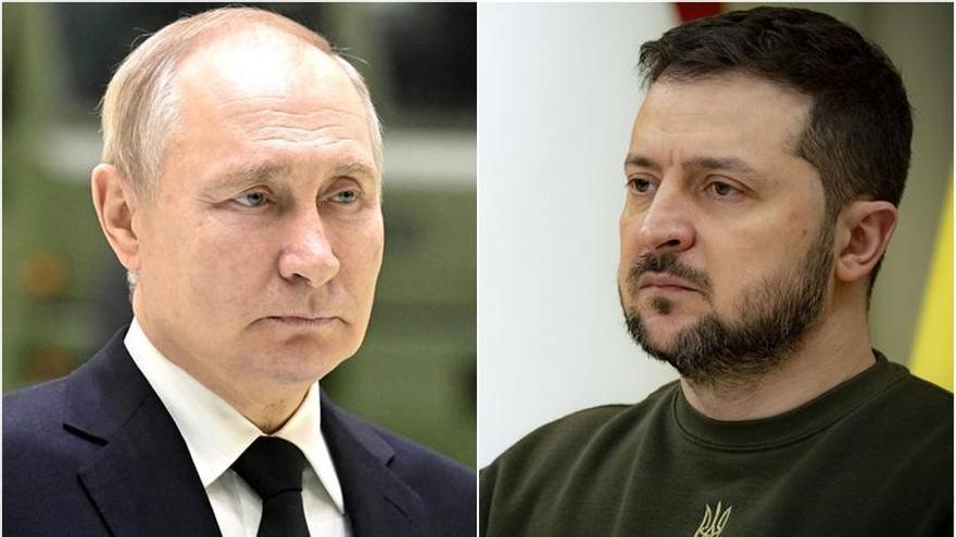 Vladímir Putin y Volodímir Zelenski