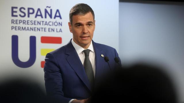 Sánchez comparece ante la prensa tras la reunión del Consejo Europeo en Bruselas.