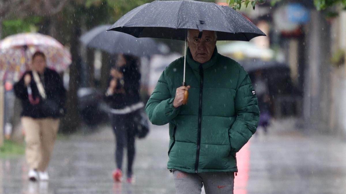 Día de lluvia en una imagen de archivo