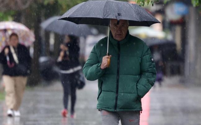 Día de lluvia en una imagen de archivo