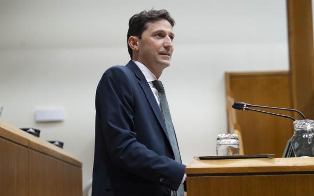 El consejero de Hacienda y Finanzas, Noël d´Anjou, en el Parlamento Vasco