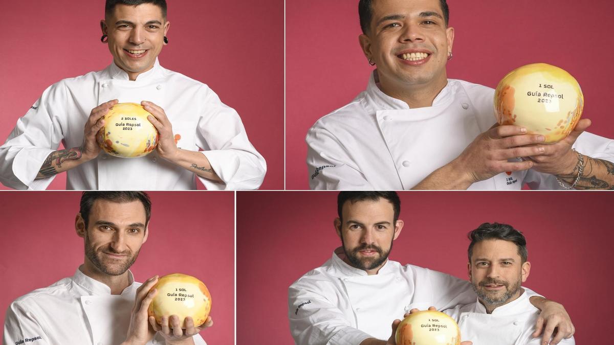 Los chefs de los restaurantes Tamarises, Garena, Erro y Kuman, nuevos Soles en Bizkaia