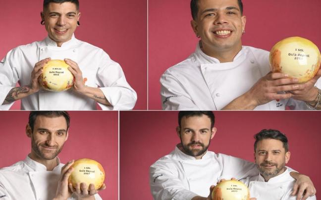 Los chefs de los restaurantes Tamarises, Garena, Erro y Kuman, nuevos Soles en Bizkaia