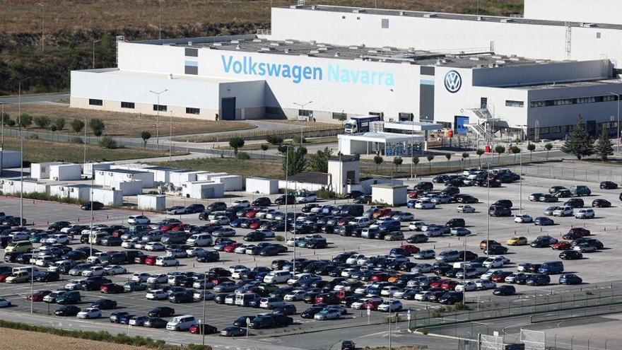 Vista de la explanada de Volkswagen Navarra.