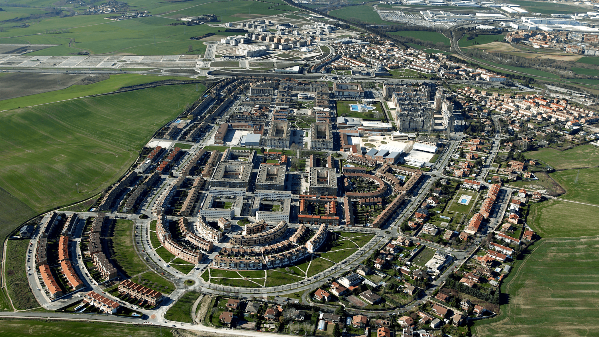 Vista aérea de Zizur Mayor. AYUNTAMIENTO DE ZIZUR MAYOR