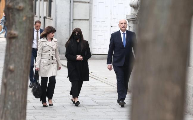 Jéssica Rodríguez, expareja de José Luis Ábalos, a su llegada al juzgado.